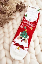 Women's Christmas Socks with Red Kitten