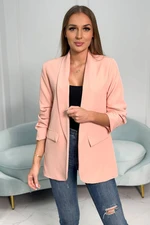 Elegant blazer with lapels apricot