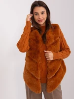 Light brown fur vest with lining