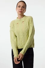 Trendyol Lime Soft Texture Crew Neck Knitwear Sweater