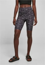 Women's High Waist Tech Mesh AOP Cycle Shorts blackpaisley