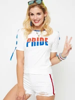 Pride T-shirt with decorative tape white