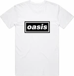 Oasis Tričko Decca Logo Unisex White 2XL