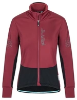 Women's softshell cycling jacket Kilpi VELOVER-W dark red