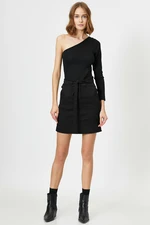 Koton Women's Black Pocket Detailed Skirt