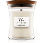 Woodwick Island Coconut vonná svíčka s dřevěným knotem 275 g