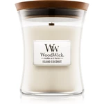 Woodwick Island Coconut vonná sviečka s dreveným knotom 275 g