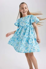 DEFACTO Girl Patterned Short Sleeve Dress