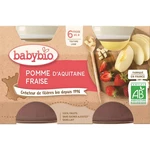 BABYBIO Jablko a jahoda 2x130 g