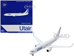 Boeing 737-800 Commercial Aircraft "Utair" White with Blue Tail Stripes 1/400 Diecast Model Airplane by GeminiJets