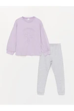 LC Waikiki Crew Neck Long Sleeve Girls' Pajamas Set