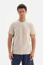 Dagi Beige Bis Çöllar Supima Short Sleeve Cotton T-Shirt.