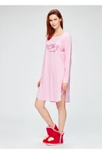 Dagi Pink Macarons Printed Women's Nightgown