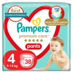 PAMPERS Premium Care Pants Plenkové kalhotky vel. 4, 9-15 kg, 38 ks