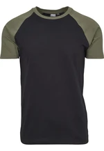 Raglan contrasting t-shirt blk/olive