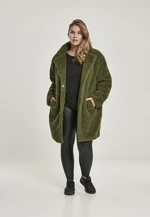 Women's Oversized Sherpa Coat Olive