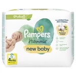 PAMPERS Harmonie New Baby Plastic Free Vlhčené ubrousky 4 x 46 ks