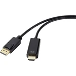 Renkforce DisplayPort / HDMI káblový adaptér #####DisplayPort Stecker, #####HDMI-A Stecker 0.50 m čierna RF-4547692 pozl