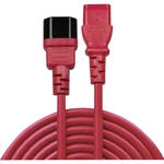 LINDY napájací predlžovací kábel [1x IEC C14 zástrčka 10 A - 1x IEC C13 zásuvka 10 A] 1.00 m červená