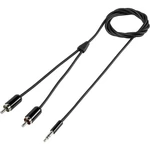 SpeaKa Professional SP-2518836 cinch / jack audio prepojovací kábel [2x cinch zástrčka - 1x jack zástrčka 3,5 mm] 0.80 m