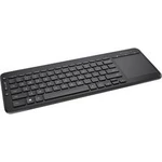 Klávesnice Microsoft All-in-One cordless Media Keyboard, integrovaný touchpad, odolné proti stříkající vodě, černá