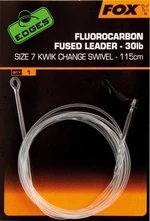 Fox návazec fluorocarbon s obratlíkem fused leader 115 cm 30 lb-velikost 7