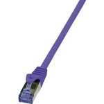 Síťový kabel RJ45 LogiLink CQ302VS, CAT 6A, S/FTP, 0.50 m, fialová