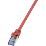 LogiLink CQ5094S RJ45 sieťové káble, prepojovacie káble CAT 6A S/FTP 10.00 m červená samozhášavý, bez halogénov, s ochra