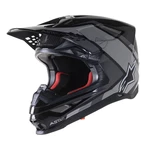 Moto přilba Alpinestars Supertech S-M10 Carbon Meta2 MIPS černá/šedá lesklá  XS (53-54)