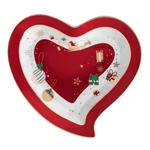 Porcelánový servírovací tanier v tvare srdca Brandani Alleluia Heart, dĺžka 22 cm