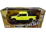 2019 Ford F-150 Lariat Crew Cab Pickup Truck Off Road Bright Green 1/27 Diecast Model Car by Motormax