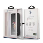 Flipové pouzdro U.S.Polo Embroidery USFLBKP12SPUGFLBK pro Apple iPhone 12 mini, černá