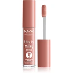 NYX Professional Makeup This is Milky Gloss Milkshakes hydratačný lesk na pery s parfumáciou odtieň 19 Choco Latte Shake 4 ml