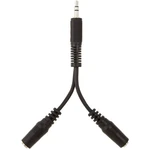 Belkin F3Y121bt0.1M  jack audio Y kábel [1x jack zástrčka 3,5 mm - 2x jack zásuvka 3,5 mm] čierna