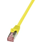 LogiLink CQ2037S RJ45 sieťové káble, prepojovacie káble CAT 6 S/FTP 1.00 m žltá samozhášavý, s ochranou 1 ks