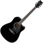 Ibanez PF15ECE-BK Black Chitarra Semiacustica Dreadnought