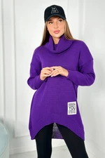 Turtleneck sweater dark purple