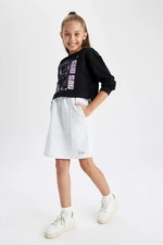 DEFACTO Girl Thin Sweatshirt Fabric A Cut Knitted Skirt