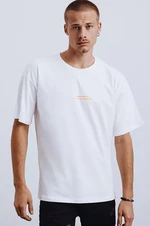 White men's T-shirt Dstreet with print