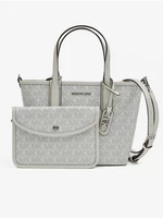 Biela dámska vzorovaná kabelka Michael Kors XS Open Tote