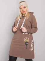 Plus Size Brown Cotton Tunic