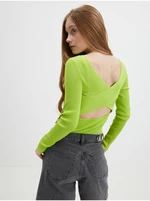 Light green sweater with a slit on the back ONLY Emmy