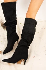 Fox Shoes Women's Black Suede Boots