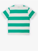 Boys' white and green striped T-shirt Tom Tailor