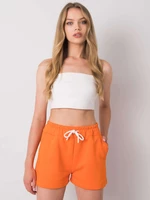 RUE PARIS Orange Sweat Shorts