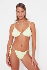 Trendyol Green Ruffled Regular Leg Bikini Bottom