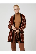 Koton Belted Knitwear Long Cardigan