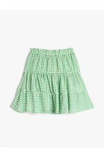 Koton Ruffle-layered Midi Skirt with Elastic Waist