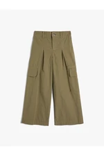 Koton Cargo Pants High Waist Wide Leg Cotton