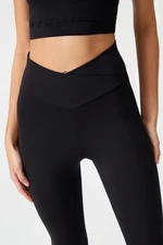 LOS OJOS Envelope Black Cross Waist Cross Waist Leggings